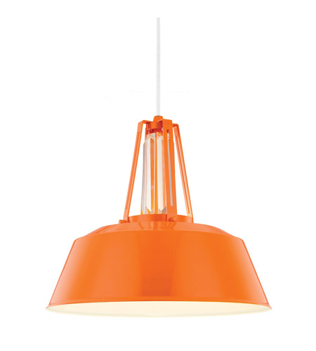 Feiss Freemont LED Pendant in Hi Gloss Orange P1304SHOG-LA