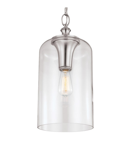 Feiss P1309BS-F Hounslow 1 Light 9 inch Brushed Steel Pendant Ceiling Light in Fluorescent