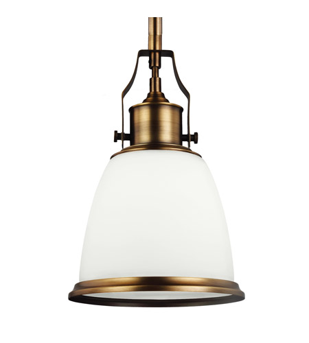 Feiss Hobson LED Mini-Pendant in Aged Brass P1351AGB-LA