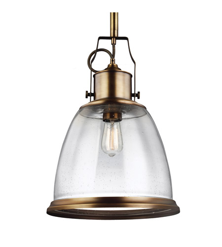 Feiss Hobson 1 Light Pendant in Aged Brass P1356AGB-AL