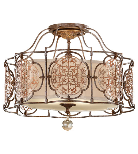 Feiss SF285BRB/OBZ Marcella 3 Light 21 inch British Bronze and Oxidized Bronze Semi Flush Mount Ceiling Light photo