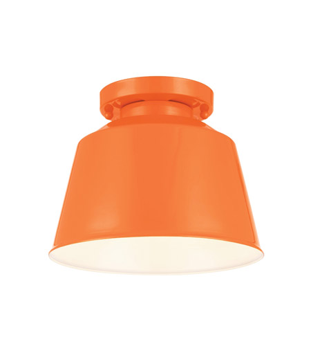 Feiss Freemont 1 Light Outdoor Lantern Flushmount in Hi Gloss Orange OL15013SHOG