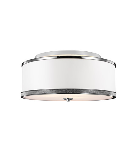 Feiss SF326PN Pave 3 Light 20 inch Polished Nickel Semi-Flush Mount Ceiling Light