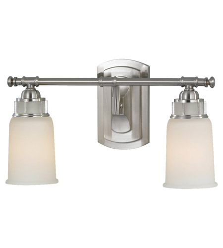 Feiss Parker Place 2 Light Vanity Fixture in Brushed Steel VS14302-BS photo