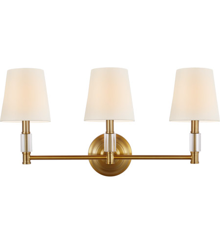 Details about   Murray Feiss polished brass & mirror vanity light VS5303 PB 38" 3-75W bulbs 