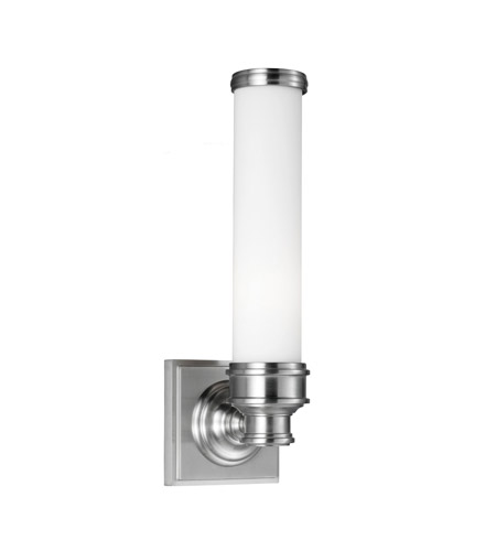 Brushed Steel Finish Feiss VS48001-BS 1-Bulb Vanity Strip Light Fixture