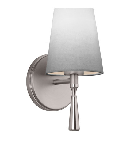 Feiss WB1743SN Tori 1 Light 5 inch Satin Nickel Wall Sconce Wall Light in Grey Ombre Linen