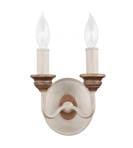 Feiss WB1756CHKW/BW Hartsville 2 Light 6 inch Chalk Washed / Beachwood ADA Wall Sconce Wall Light