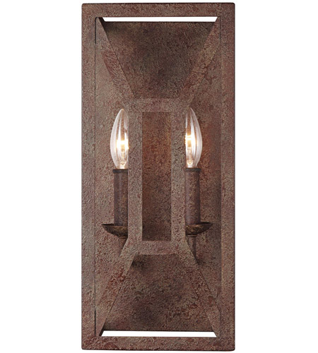 Feiss WB1865WI Marquelle 2 Light 7 inch Weathered Iron Vanity Light Wall Light FS-WB1865WI-ALT.jpg