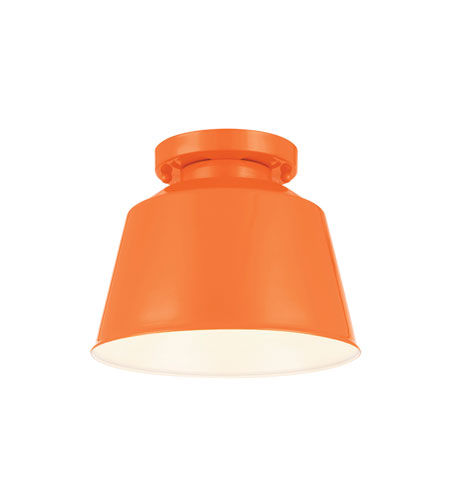 Feiss Freemont 1 Light Outdoor Lantern Flushmount in Hi Gloss Orange OL15013SHOG OL15013SHOG.jpg