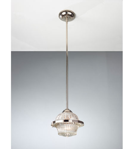 Feiss P1266PN Urban Renewal 1 Light 8 inch Polished Nickel Mini Pendant Ceiling Light in Clear Glass P1266PN.jpg