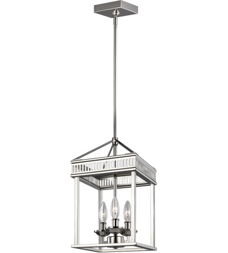 Feiss P1480PN Woodruff 9 inch Polished Nickel Pendant Ceiling Light