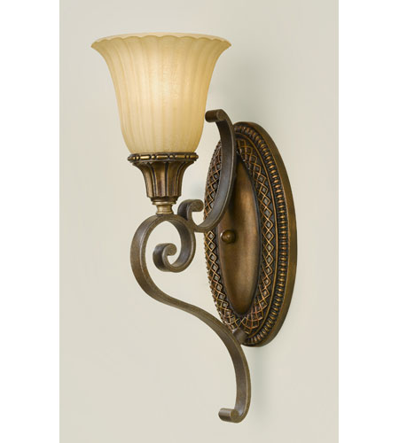 Feiss Kelham Hall 1 Light Wall Sconce in Firenze Gold and British Bronze WB1418FG/BRB WB1418FG_BRB.jpg