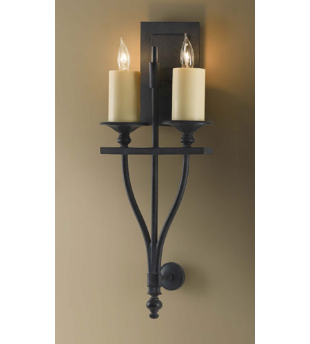 Feiss WB1469AF Kings Table 2 Light 9 inch Antique Forged Iron Wall Sconce Wall Light WB1469AF.jpg