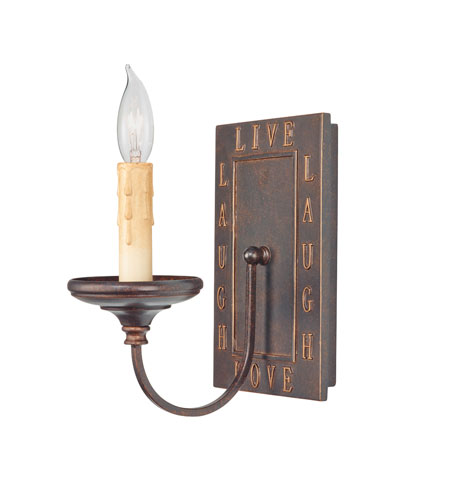 Feiss WB1705GBZ Live Laugh Love 1 Light 5 inch Grecian Bronze Wall Sconce Wall Light