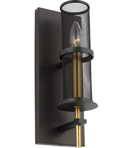 Feiss WB1886ORB/BBS Palmyra 5 inch Oiled Rubbed Bronze and Burnished Brass Wall Bath Fixture Wall Light