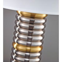 Feiss Signature 1 Light Table Lamp in Natural Brass and Brushed Steel 10214NB/BS alternative photo thumbnail
