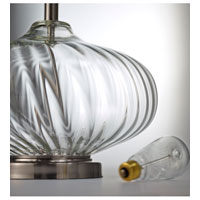 Feiss Signature 1 Light Table Lamp in Brushed Steel and Optical Ribbed Clear Glass 10256BS/ORG alternative photo thumbnail