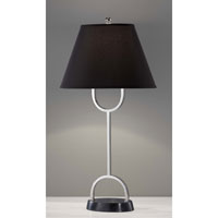 Feiss Quinn 1 Light Table Lamp in Polished Nickel and Black Marble Base 9928PN/BMB alternative photo thumbnail