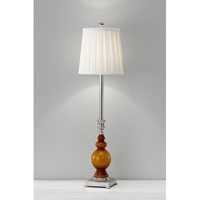 Feiss Sidonia 1 Light Buffet Lamp in Polished Nickel and Amber Seeded Glass 9997PN/ASG alternative photo thumbnail