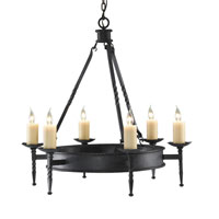 Feiss Kings Table 6 Light Chandelier in Antique Forged Iron F2276/6AF F2276-6AF.jpg thumb
