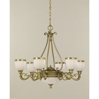 Feiss South Haven 8 Light Chandelier in Aged Brass F2410/6+2AGB alternative photo thumbnail