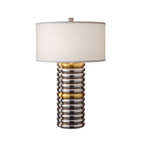 Feiss Signature 1 Light Table Lamp in Natural Brass and Brushed Steel 10214NB/BS photo thumbnail