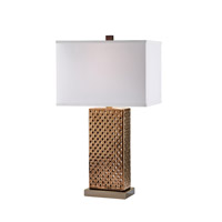 Feiss Signature 1 Light Table Lamp in Aged Copper with Crackle 10282AC/CK photo thumbnail