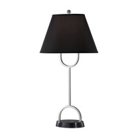 Feiss Quinn 1 Light Table Lamp in Polished Nickel and Black Marble Base 9928PN/BMB photo thumbnail
