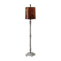 Feiss Independents 1 Light Buffet Lamp in Polished Nickel and Burlwood Glass 9947PN/BG photo thumbnail