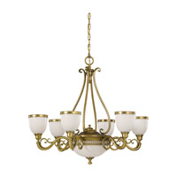Feiss South Haven 8 Light Chandelier in Aged Brass F2410/6+2AGB photo thumbnail