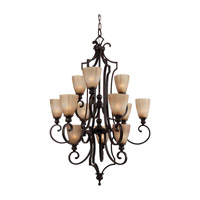Feiss Russell 12 Light Chandelier in Pecan F2551/12PCN photo thumbnail