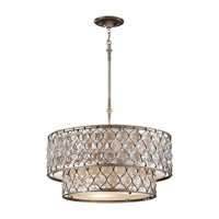 Feiss F2707/6BUS-LA Lucia LED 25 inch Burnished Silver Chandelier Ceiling Light in Screw-in LED  photo thumbnail