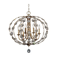 Feiss F2740/6BUS Leila 6 Light 28 inch Burnished Silver Chandelier Ceiling Light photo thumbnail