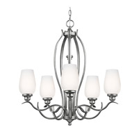 Feiss F3002/5HTSL-F Standish 5 Light 26 inch Heritage Silver Chandelier Ceiling Light in Fluorescent photo thumbnail