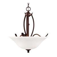Feiss F3003/3ORBH-F Standish 3 Light 18 inch Oil Rubbed Bronze with Highlights Uplight Chandelier Ceiling Light in Fluorescent photo thumbnail