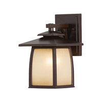 Feiss OL8500SBR-F Wright House 1 Light 11 inch Sorrel Brown Outdoor Wall Lantern in Fluorescent, Striated Ivory Glass photo thumbnail