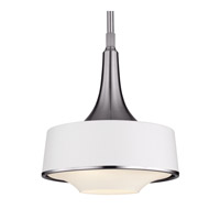 Feiss P1285BS/TXW-F Holloway 1 Light 9 inch Brushed Steel and Textured White Pendant Ceiling Light in Fluorescent photo thumbnail