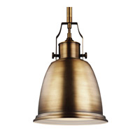 Feiss P1358AGB Hobson 1 Light 10 inch Aged Brass Pendant Ceiling Light photo thumbnail