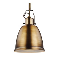 Feiss P1359AGB-LA Hobson LED 14 inch Aged Brass Pendant Ceiling Light in Screw-in LED photo thumbnail