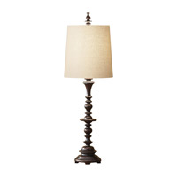 Feiss Sadri 1 Light Table Lamp in Dark Burlwood 10015DBLW thumb
