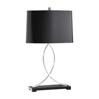 Feiss Jackson 1 Light Table Lamp in Polished Nickel and Black 10061PN/BK thumb
