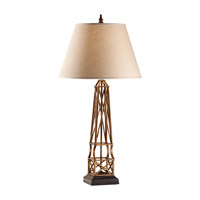 Feiss Spencer 1 Light Table Lamp in Firenze Gold and Dark Walnut Base 10103FG/DWB thumb