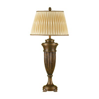 Feiss Telegraph Hill 1 Light Table Lamp in Walnut and Firenze Gold 9279WAL/FG thumb