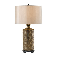 Feiss Hand Painted Porcelain 1 Light Table Lamp in Burnished Silver with Black 9906BUSB thumb