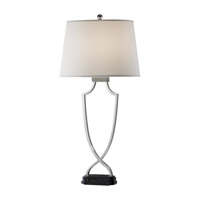 Feiss Quinn 1 Light Table Lamp in Polished Nickel and Black Marble Base 9926PN/BMB thumb
