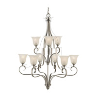 Feiss Vista 9 Light Chandelier in Brushed Steel F2041/6+3BS thumb