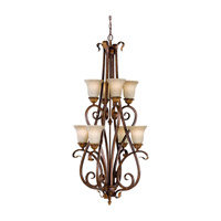Feiss Sonoma Valley 8 Light Chandelier in Aged Tortoise Shell F2077/4+4ATS thumb