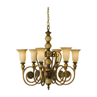 Feiss Florentine Dome 6 Light Chandelier in Firenze Gold F2326/6FG thumb