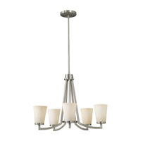 Feiss Tribeca 5 Light Chandelier in Brushed Steel F2455/5BS thumb